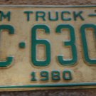 1980 FC 6300 North Carolina farm truck license plate