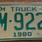 NOS 1980 FM 9227 North Carolina farm truck license plate new old stock