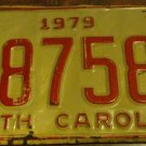 1979 B 87586 North Carolina license plate with June 1981 sticker