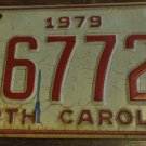 1979 J 67729 North Carolina license plate with March 1984 sticker