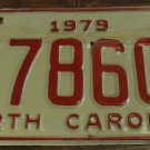 1979 H 78604 North Carolina license plate with May 1983 sticker