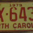 1979 AX 6435 North Carolina license plate