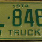 NOS 1974 FL 8488 North Carolina farm truck license plate new old stock