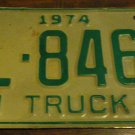 NOS 1974 FL 8461 North Carolina farm truck license plate new old stock