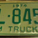 NOS 1974 FL 8459 North Carolina farm truck license plate new old stock