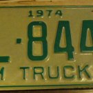 NOS 1974 FL 8449 North Carolina farm truck license plate new old stock