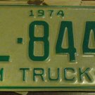NOS 1974 FL 8446 North Carolina farm truck license plate new old stock