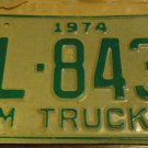 NOS 1974 FL 8439 North Carolina farm truck license plate new old stock