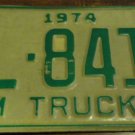 NOS 1974 FL 8414 North Carolina farm truck license plate new old stock