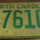 1978 B 76105 North Carolina license plate