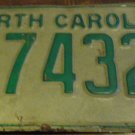 1978 B 74326 North Carolina license plate