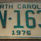 1976 DN 1630 North Carolina license plate