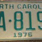 1976 CA 8193 North Carolina license plate