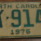 1976 BK 9141 North Carolina license plate