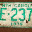 1976 BE 2378 North Carolina license plate