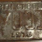 1976 B 70317 North Carolina license plate