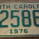1976 B 25866 North Carolina license plate