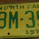 1976 BM 3938 North Carolina license plate