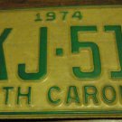 1974 BKJ 517 North Carolina license plate