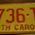 1973 5736 TK North Carolina license plate