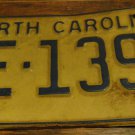 1972 KE 1398 North Carolina license plate