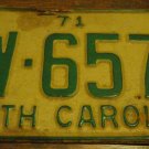 1971 RW 6571 North Carolina license plate