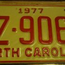 NOS 1977 AZ 9064 North Carolina license plate new old stock