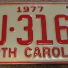 1977 DJ 3162 North Carolina license plate