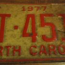 1977 CT 4510 North Carolina license plate