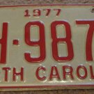 1977 CH 9877 North Carolina license plate