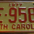 1977 CE 9587 North Carolina license plate