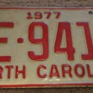 1977 CE 9411 North Carolina license plate