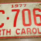 1977 CC 7061 North Carolina license plate