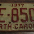 1977 BE 8508 North Carolina license plate