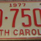 1977 BD 7501 North Carolina license plate