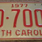1977 BD 7008 North Carolina license plate