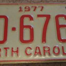 1977 BD 6761 North Carolina license plate