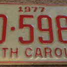 1977 BD 5981 North Carolina license plate