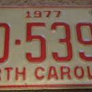1977 BD 5396 North Carolina license plate