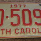 1977 BD 5092 North Carolina license plate