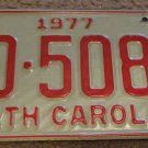 1977 BD 5088 North Carolina license plate