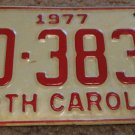 1977 BD 3835 North Carolina license plate