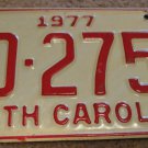 1977 BD 2751 North Carolina license plate