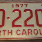 1977 BD 2200 North Carolina license plate