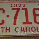 1977 BC 7165 North Carolina license plate