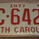 1977 BC 6428 North Carolina license plate