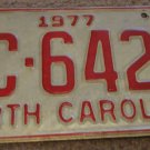 1977 BC 6424 North Carolina license plate