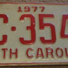 1977 BC 3544 North Carolina license plate