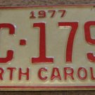 1977 BC 1792 North Carolina license plate