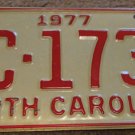 1977 BC 1732 North Carolina license plate